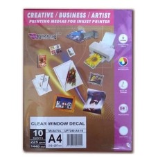 Mirage Brand UP7240-A4-10 <Самоклеющаяся прозрачная бумага для печати, Формат A4, 10 листов>