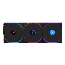 Вентилятор для корпуса Lian Li UNI FAN TL120 LCD Reverse Blade Wireless 3x120mm G99.12RTLLCD1W3B.00