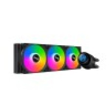 Кулер с водяным охлаждением, Huntkey, GX360R Atlas Shark Black, Intel 20хх/1851/1700/1200/115х и AMD AM5/AM4/, TDP 300W, 3*120мм ARGB, 800-2000RPM±10%, 78CFM, 32 dB(A), Чёрный