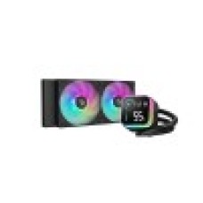 Кулер с водяным охлаждением, Deepcool, LQ240 R-LQ240-BKLSMW-G-1, Intel 1851/1700/1200/115х и AMD AM5/AM4/, TDP 280W, 2*120мм FD12 ARGB, 600-2400 RPM±10%, 72,04CFM, 38,71 dB(A), Чёрный
