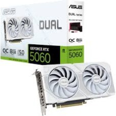 Видеокарта ASUS GeForce DUAL RTX5060 White OC Edition, 8GB GDDR7 HDMI 3xDP DUAL-RTX5060-O8G-WHITE