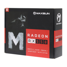 Видеокарта MaxSun RX 550 [MS-RX550 TF 4G], 4 GB GPU AMD, HDMI/­DP/­DVI, GDDR5/­128bit, [MS-RX550 TF 4G]