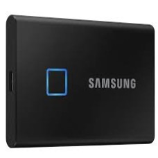 Внешний SSD 2000Gb Samsung T7 Touch USB 3.2 Gen.2 (10 Гбит/c) Аппаратное AES 256-битное шифрование, Сенсорная защита доступа по отпечатку пальца, Цвет: Черный MU-PC2T0K/WW