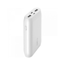 Портативное зарядное устройство Belkin 10000mAh, 15W Dual USB-A, USB-C, white,
