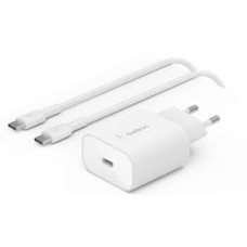 Зарядное устройство сетевое Belkin 25Вт USB-С PD PPS, кабель USB-С > USB-С, 1м, PVC, белый