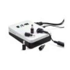 Источник бесперебойного питания, Eaton, 3SM36, Мощность 36Вт, Диапазон работы AVR: 100-240В, Бат.: Li-Ion 3,7 V/2200 mAhx2, 1 вых.: один кабель с 4 переходниками в комплекте: 9V(3A), 12V(3A), 15V(2.4A), 19V(1.89A), Цвет Чёрно-Белый