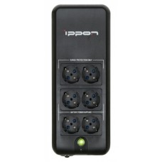 ИБП Ippon Back Verso 600, 600VA, 300Вт, AVR 170-270В, 4xEURO питание от батареи, 2xEURO режим сет. фильтра	