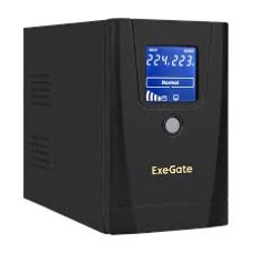 ИБП ExeGate LLB-900.LCD.AVR.1SH.2C13, AVR (145-290V), 900VA/500W, 12V/9Ah*1, 1xSchuko+2xC13