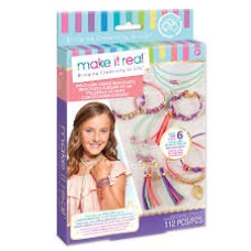 Набор для творчества Make It Real Браслеты с бусинами Gold Link Suede Bracelets