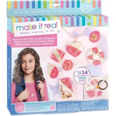 НАБОР ДЛЯ ТВОРЧЕСТВА MAKE IT REAL ЦЕПОЧКА С ПОДВЕСКАМИ GOLD & GLITTER ACCENT JEWELLERY