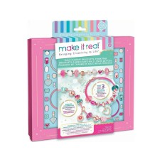 Набор для творчества Make It Real Браслеты с бусинами Halo Charms Bracelets Think Pink