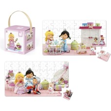 Набор из 2 пазлов Janod Роза играет принцессу J02770