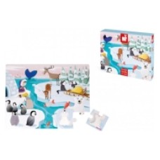 Пазл тактильный Janod Жизнь на льду 20 эл. J02773