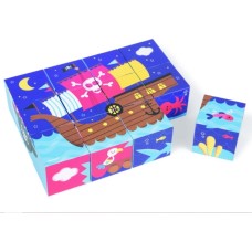 Кубики картонные Janod Пираты J02984