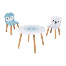 Столик и 2 стульчика Janod Мишка и пингвин J09650