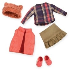 НАБОР ОДЕЖДЫ ДЛЯ КУКОЛ ТКАНЕВЫЙ LORI ПУХОВОЙ ЖИЛЕТ LO30004Z