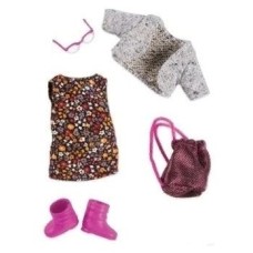 НАБОР ОДЕЖДЫ ДЛЯ КУКОЛ ТКАНЕВЫЙ LORI ПЛАТЬЕ С ЦВЕТАМИ LO30021Z