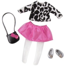 НАБОР ОДЕЖДЫ ДЛЯ КУКОЛ ТКАНЕВЫЙ LORI ОЧЕНЬ СТИЛЬНЫЙ С ЮБКОЙ LO30024Z
