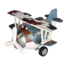 Самолет металический инерционный Same Toy Aircraft cиний со светом и музыкой SY8015Ut-4