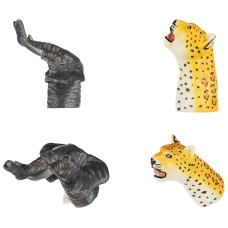 Игровой набор Same Toy Пальчиковый театр 2 ед, Слон и Леопард