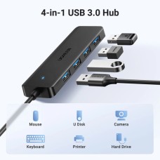 HUB UGREEN CM219 25851 USB 3.0 A 4 Ports Black 0.15M