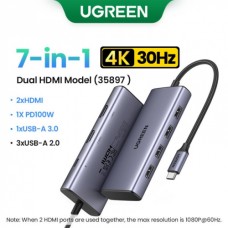 HUB CM498 USB-C to USB-A 3.0+3*USB-A 2.0+2*HDMI+PD port Converter 35897