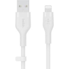 Кабель Belkin USB-A - Lightning силиконовый, с клипсой, 2m White