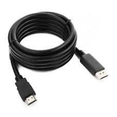 Кабель DisplayPort->HDMI Cablexpert CC-DP-HDMI-4K-6, 20M/19M, 4K, экран, 1.8м, черный, пакет