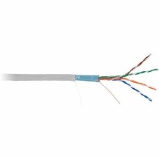 Кабель NETLAN F/UTP 4 пары, Кат.5e (Класс D), 100МГц, одножильный, BC(чистая медь), внутренний PVC нг(В), серый, 305m