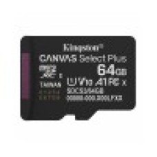 Карта памяти, Kingston, SDCS3/64GBSP, MicroSDXC 64GB, Canvas Select Plus, A1, U1, V10, без адаптера SD