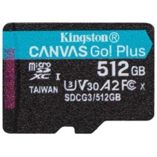 Карта памяти Kingston 512GB microSDXC Canvas Go Plus 170R A2 U3 V30 Card,без адаптера, SDCG3/512GBSP