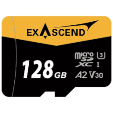 Карта памяти MicroSD Exascend Catalyst, 128Gb, SDXC I, UHS-I (V30), R175/W150 +SD adapter