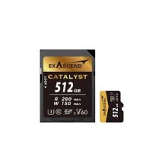 Карта памяти MicroSD Exascend Catalyst, 512Gb, SDXC I, UHS-I (V30), R175/W150 +SD adapter
