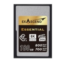 Карта памяти CFexpress Type A, 180Gb, Exascend Essential, VPG200 - 8K, PCIe3.0, R800/W700