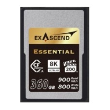 Карта памяти CFexpress Type A, 360Gb, Exascend Essential, VPG200 - 8K, PCIe3.0, R900/W800