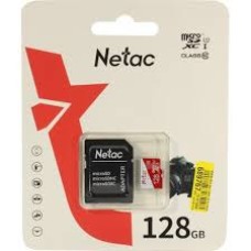 Карта памяти, Netac, NT02P500ECO-128G-R, MicroSDXC 128GB, с адаптером SD