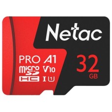Карта памяти MicroSD 32GB Class 10 V10/A1 Netac NT02P500PRO-032G-R с адаптером