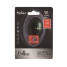 Карта памяти, Netac, NT02P500PRO-064G-S, MicroSDXC 64GB, V30/A1/U3, без адаптера SD