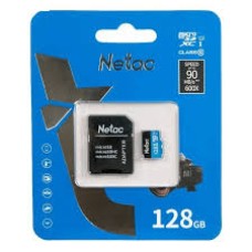 Карта памяти MicroSD 128GB Class 10 U1 Netac P500 NT02P500STN-128G-R с адаптером SD