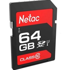 Карта памяти, Netac, NT02P600STN-064G-R, SDXC, 64GB, без адаптера