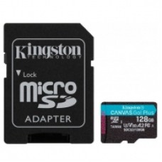 Карта памяти MicroSD, Kingston Canvas Go! Plus, 128GB, SDCG3/128GB, Class 10, UHS-I, R170/W90