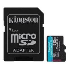 Карта памяти MicroSD, Kingston Canvas Go! Plus, 512GB, SDCG3/512GB, Class 10, UHS-I, R170/W90