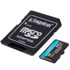Карта памяти MicroSD, Kingston Canvas Go! Plus, 64GB, SDCG3/64GB, Class 10, UHS-I, R170/W70