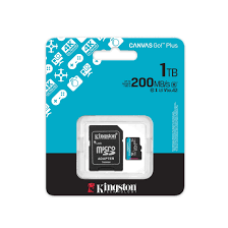 Карта памяти MicroSD, Kingston Canvas Go! Plus Gen4, 1TB, SDCG4/1TB, Class 10, UHS-I, R200/W160