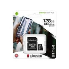 Карта памяти MicroSD, Kingston Canvas Select Plus, 128GB, SDCS2/128GB, Class 10, UHS-I, R100/W100 + SD Adapter