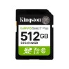 Карта памяти, Kingston, SDS3/512GB, SDXC 512GB, Canvas Select Plus, C10, UHS-I, U3, V30