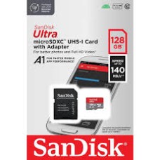 SANDISK Ultra microSDXC 128GB + SD Adapter 140MB/s A1 Class 10 UHS-I