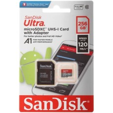 SANDISK Ultra microSDXC 256GB + SD Adapter 150MB/s A1 Class 10 UHS-I
