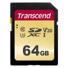 Карта памяти SD 64GB Class 10 U3 Transcend TS64GSDC500S