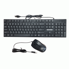 Комплект клавиатура+мышь Wintek WSKB-KB-510, USB, рус/англ/каз, 1.5 м, чёрный